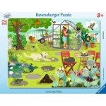  Ravensburger-05244 Rahmenpuzzle - Unser Garten
