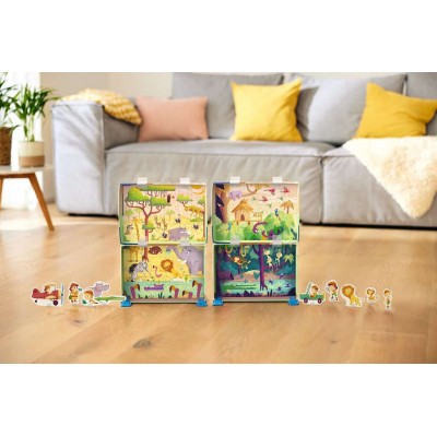 Ravensburger-05594 2 Puzzles - Puzzle & Play - Safari
