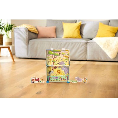 Ravensburger-05594 2 Puzzles - Puzzle & Play - Safari