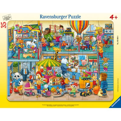 Puzzle Ravensburger-05664 Tierischer Spielzeugladen