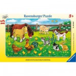 Puzzle  Ravensburger-06046 Bauernhoftiere auf d.Wiese