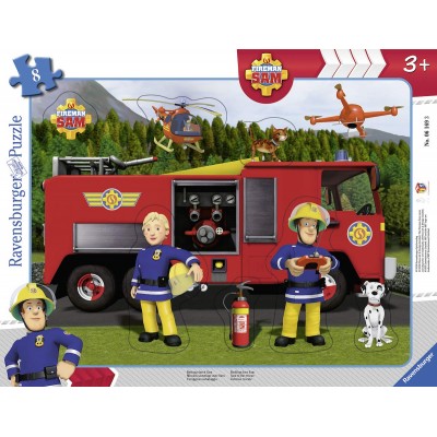 Ravensburger-06169 Rahmenpuzzle - Feuerwehrmann Sam