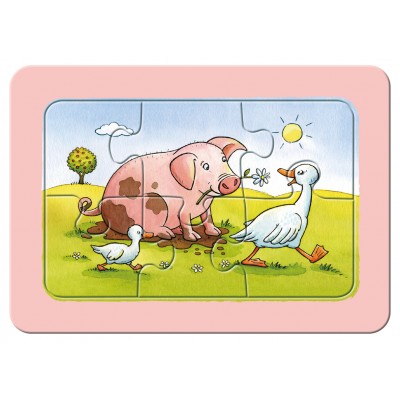 Ravensburger-06571 3 Puzzles - My First Puzzle - Gute Tierfreunde