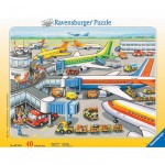  Ravensburger-06700 Puzzle 40 Teile Rahmenpuzzle - Kleiner Flugplatz