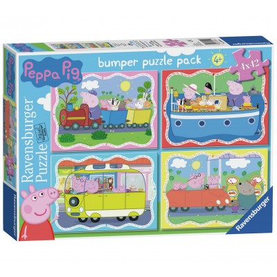 Ravensburger-06949 4 Puzzles - Peppa Pig