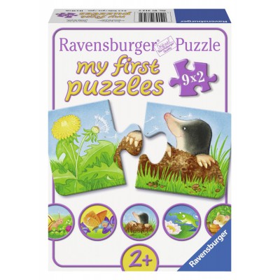 Puzzle Ravensburger-07313 Tiere im Garten