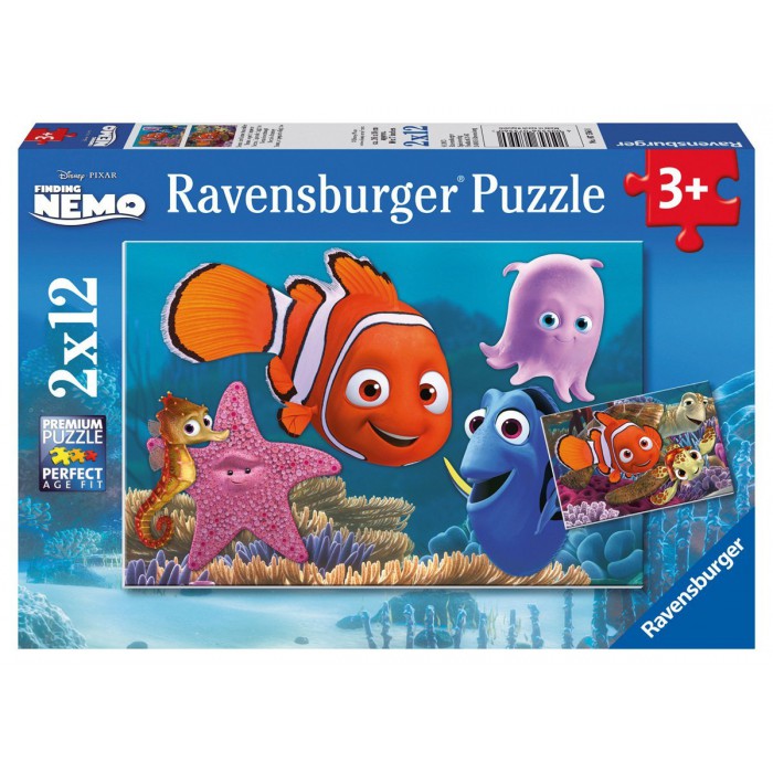 Puzzle  Ravensburger-07556 Nemo der kleine Ausreißer