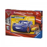  Ravensburger-07614 2 Puzzles - Cars 3
