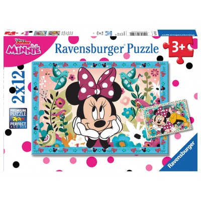 Ravensburger-07619 2 Puzzles - Minnie