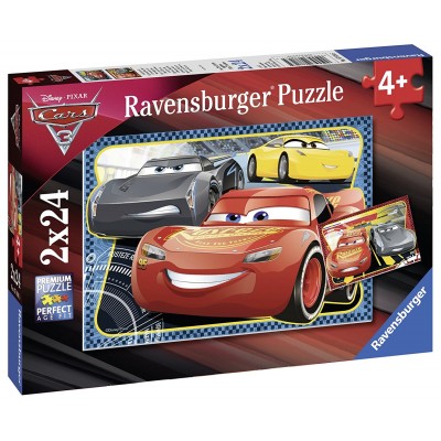 Ravensburger-07816 2 Puzzles - Cars 3