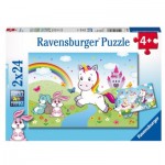 Ravensburger-07828 2 Puzzles - Einhorn