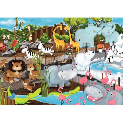 Puzzle Ravensburger-08778 Tag im Zoo