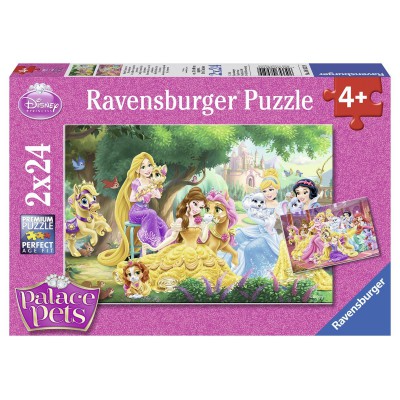 Ravensburger-08952 2 Puzzles - Disney Palace Pets - Beste Freunde der Prinzessinnen
