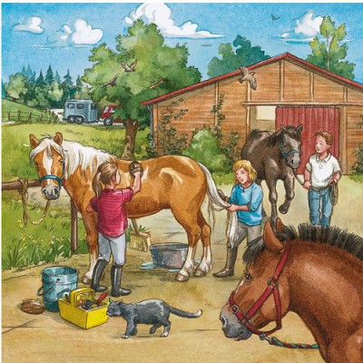 Puzzle Ravensburger-09237 Mein Reiterhof