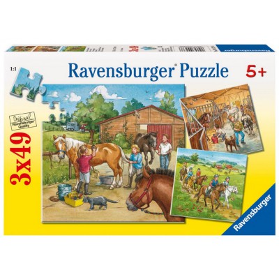 Puzzle Ravensburger-09237 Mein Reiterhof