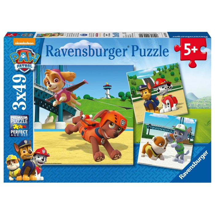 Ravensburger-09239 3 Puzzles - Paw Patrol