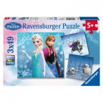  Ravensburger-09264 3 Puzzles - Disney Frozen: Abenteuer im Winterland