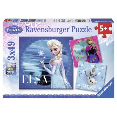 Puzzle Ravensburger-09269 Elsa, Anna & Olaf 
