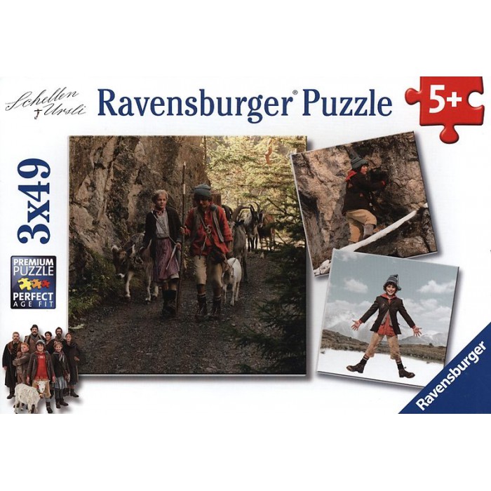  Ravensburger-09303 3 Puzzles - Schellen Ursli