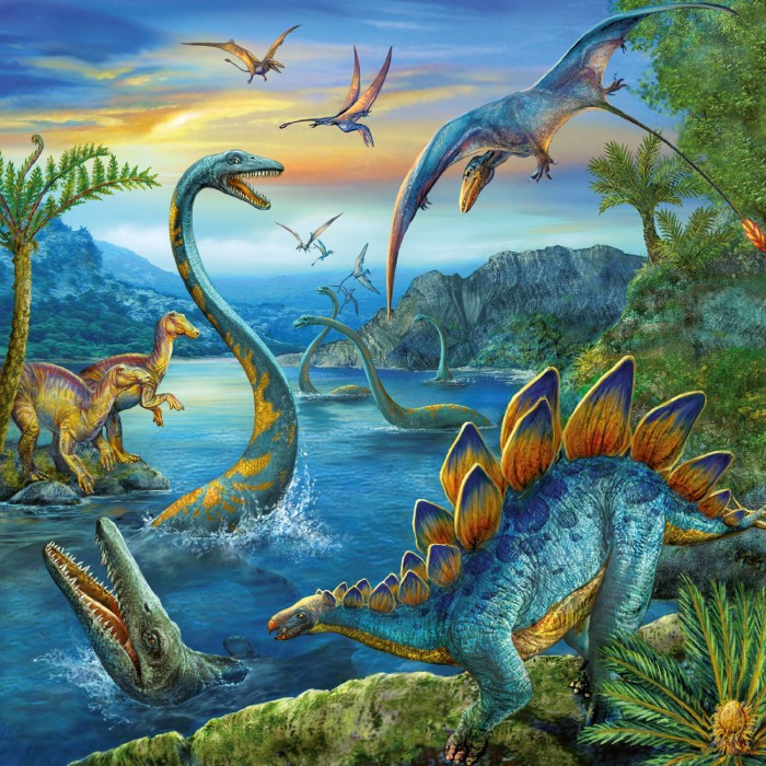 Puzzle 3 x 49 Teile - Faszination Dinosaurier