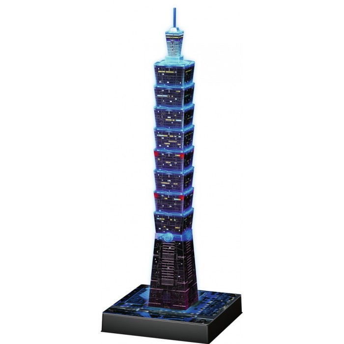 Ravensburger-11149 3D Puzzle Night Edition - Taipei