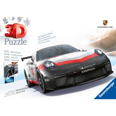 Ravensburger-11557 3D Puzzle - Porsche 911 GT3 Cup (mit Gitter)