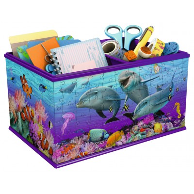 Ravensburger-12115 3D Puzzle - Aufbewahrungsbox - Unterwasserwelt