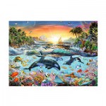 Puzzle  Ravensburger-12804 XXL Teile - Orca Paradies