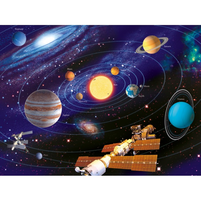 Puzzle 500 Teile fluoreszierend - Star Line: Das Sonnensystem