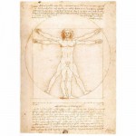 Puzzle  Ravensburger-15250 Leonardo da Vinci: Der vitruvianische Mensch