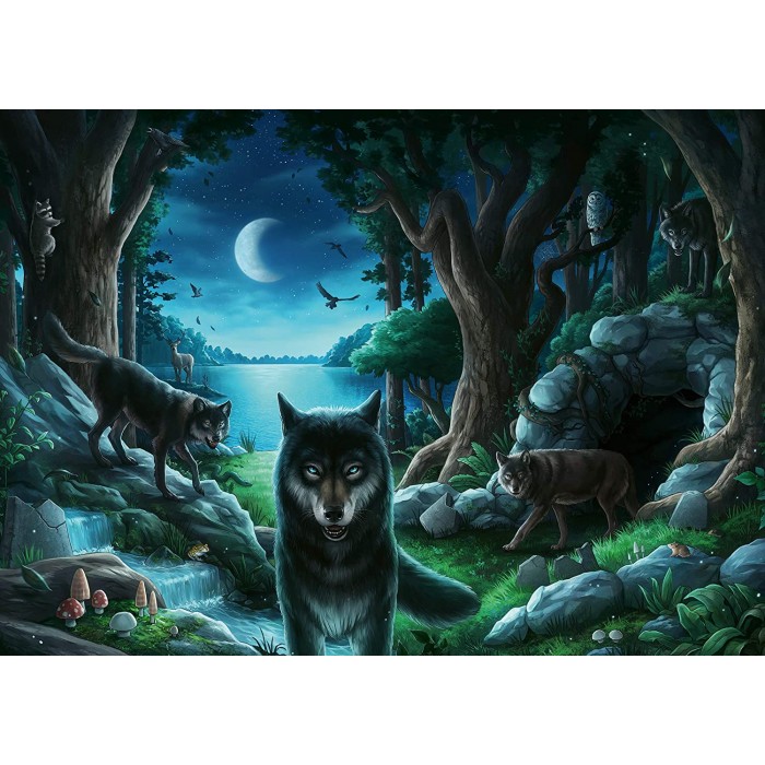 Ravensburger-16434 Escape Puzzle - Wölfe