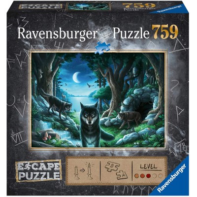 Ravensburger-16434 Escape Puzzle - Wölfe