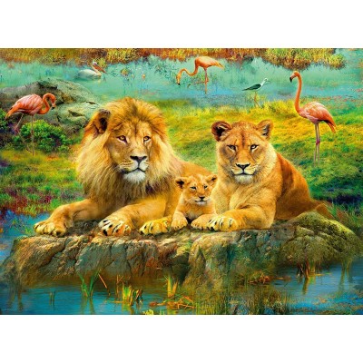 Puzzle Ravensburger-16584 Lions in the Savannah