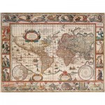 Puzzle  Ravensburger-16633 Weltkarte um 1650 - 2000