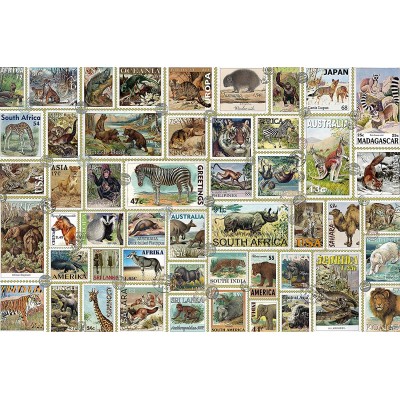 Puzzle Ravensburger-17079 Animal Stamps