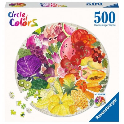 Puzzle Ravensburger-17169 Circle of Colors - Fruits and Vegetables