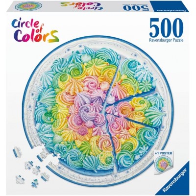 Puzzle Ravensburger-17349 Circle of Colors - Rainbow Cake