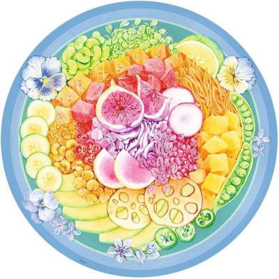 Puzzle Ravensburger-17351 XXL Teile - Circle of Colors - Poke bowl