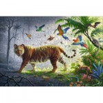 Puzzle  Ravensburger-17514 Tiger in the Jungle