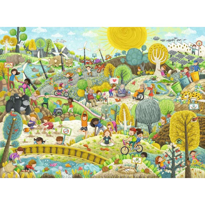 Puzzle   XXL Teile - Wir schützen unsere Erde!