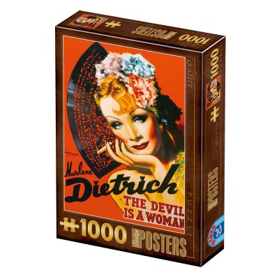 Puzzle Dtoys-69559 Vintage Posters: Marlene Dietrich - The Devis is a Woman
