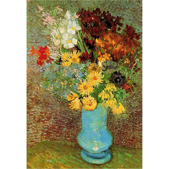 Puzzle DToys-70258 Van Gogh: Blumen in blauer Vase