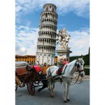 Puzzle  DToys-70647 Italien - Der schiefe Turm von Pisa
