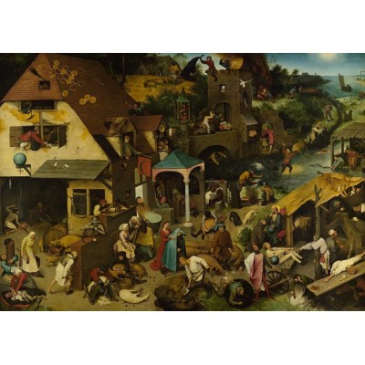 Puzzle Dtoys-73778 Brueghel Pieter - Flämische Sprichwörter