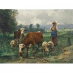 Puzzle  Dtoys-74164 Julien Dupré: A Shepherdess with her Flock