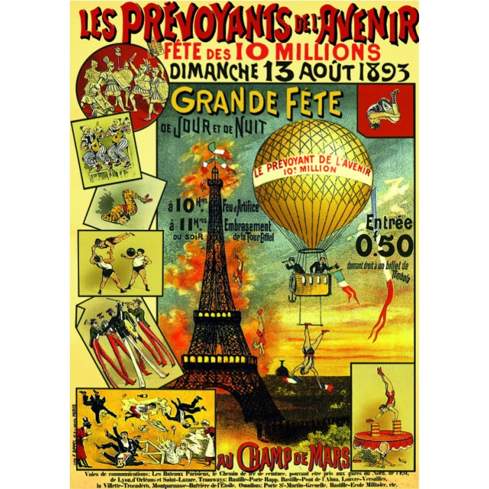 Puzzle  Dtoys-74591 Vintage Poster - Paris