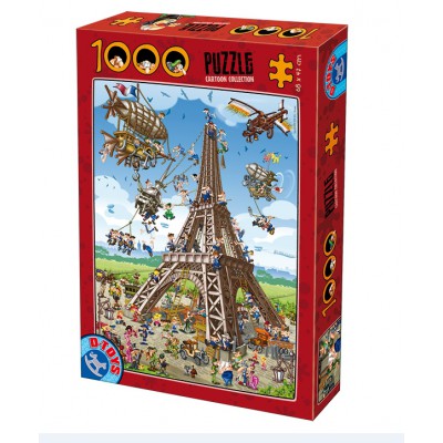 Puzzle Dtoys-74683 Cartoon Collection - Eiffelturm