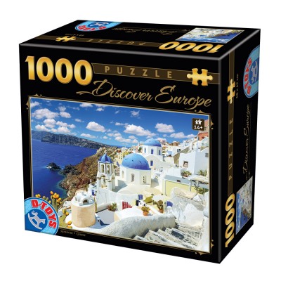 Puzzle Dtoys-74874 Discover Europe - Santorini