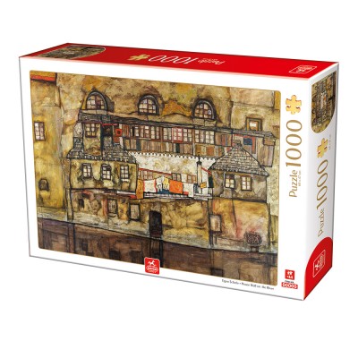 Puzzle Dtoys-76748 Egon Schiele - House Wall on the River