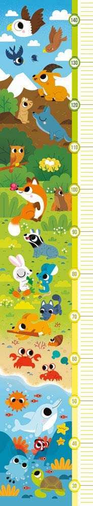 Clementoni-20329 Measure Me Puzzle - Animals and their Habitat